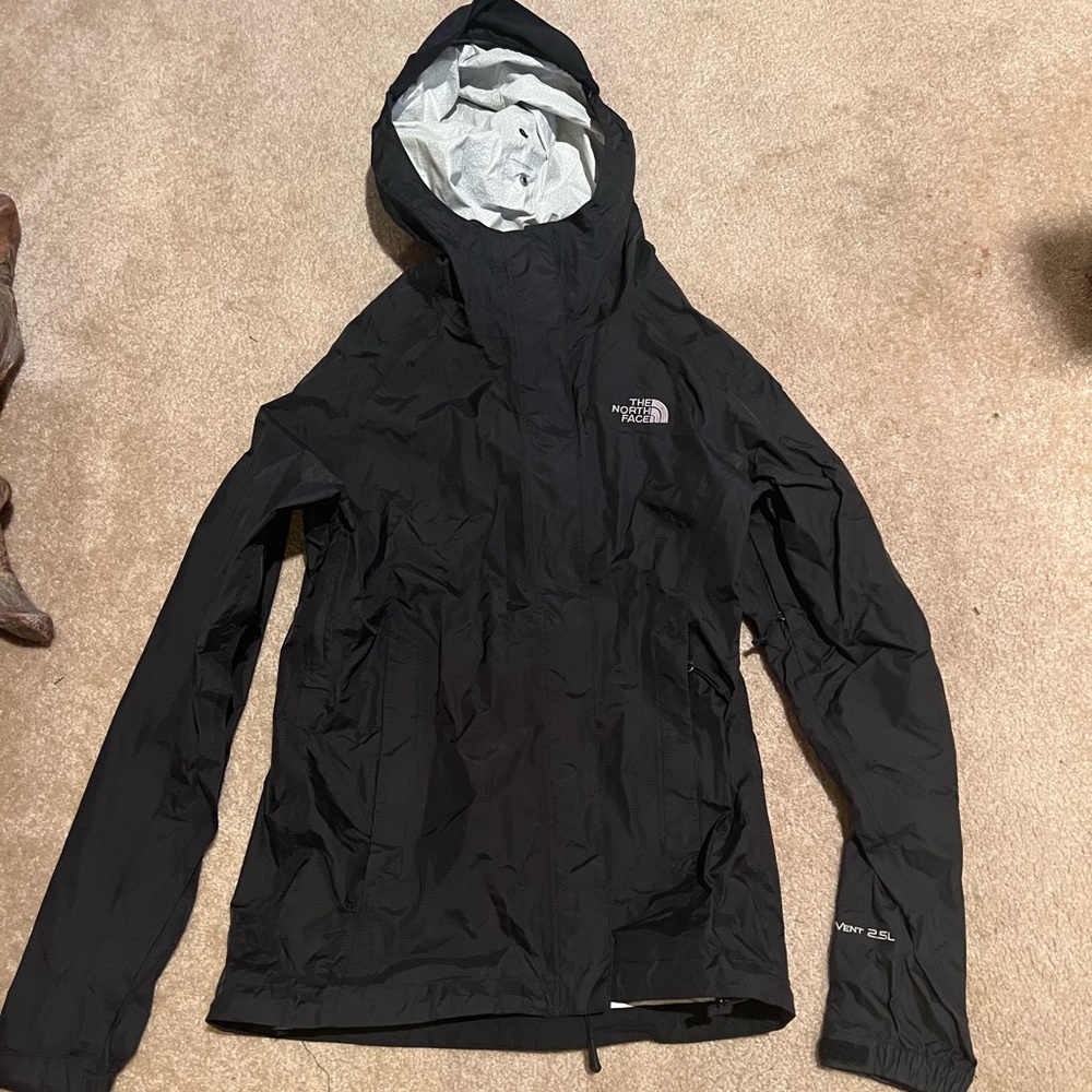 Womens Black North Face Rain Jacket